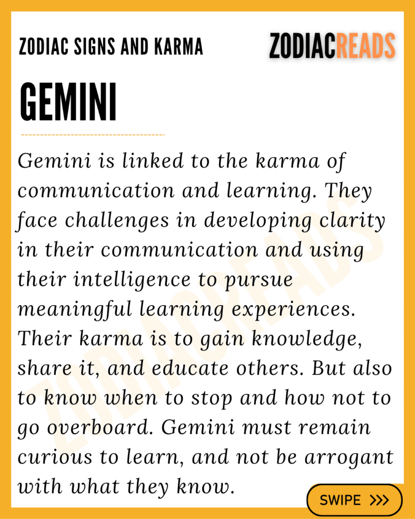 Gemini and Karma