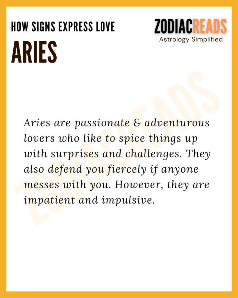Aries- How Zodiac Signs Express Love