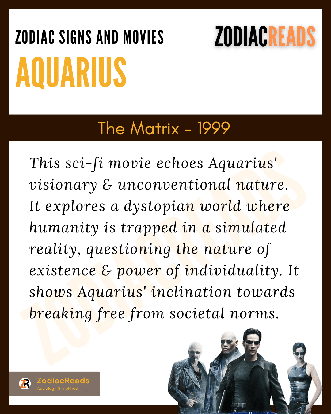 Aquarius Zodiac Signs and Movies