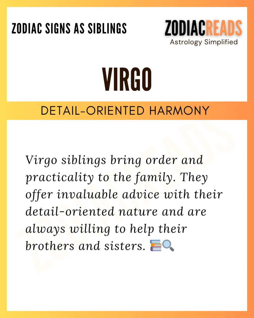 Virgo as a Sibling