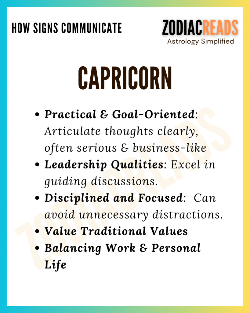 Capricorn and communication