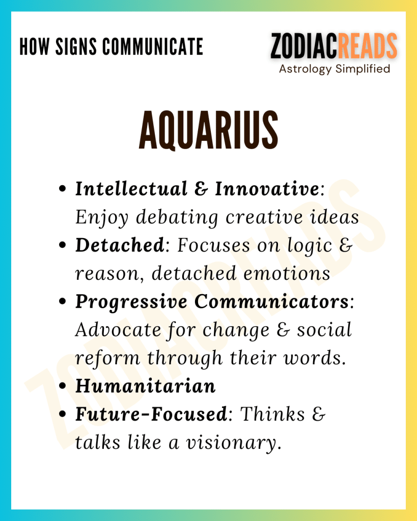 Aquarius and communication