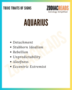 TOXIC TRAITS OF SIGN Aquarius