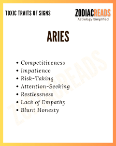 TOXIC TRAITS OF SIGN Aries