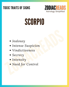 TOXIC TRAITS OF SIGN Scorpio