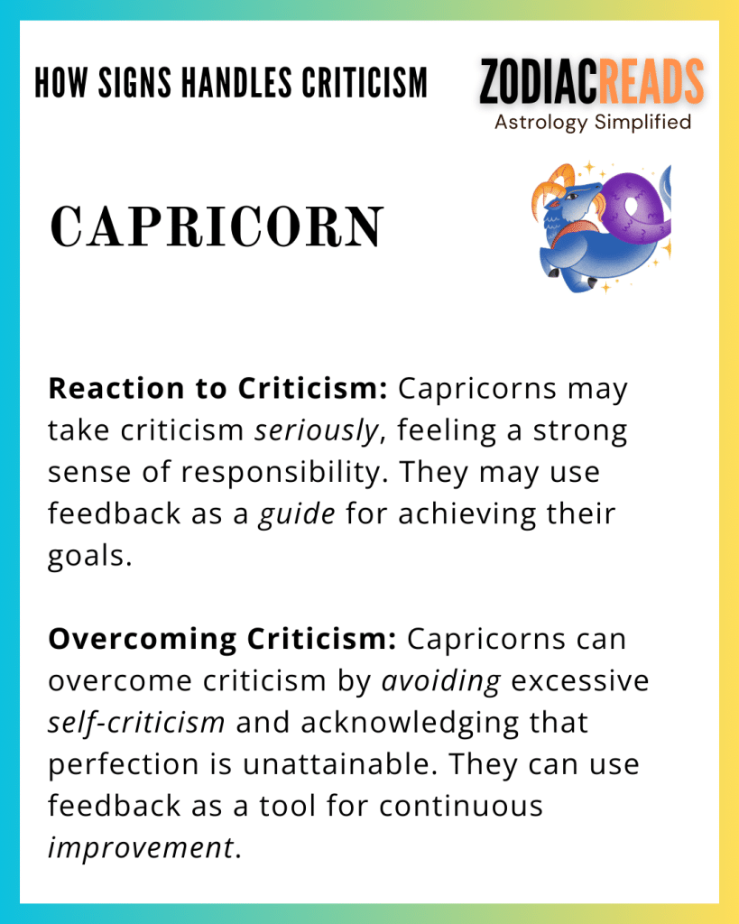 10 Capricorn and Criticism