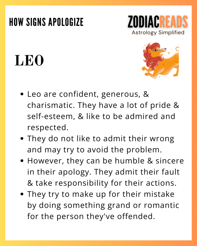 How Leo Apologize