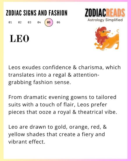 zodiac signs and fashion Leo