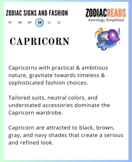 zodiac signs and fashion capricorn