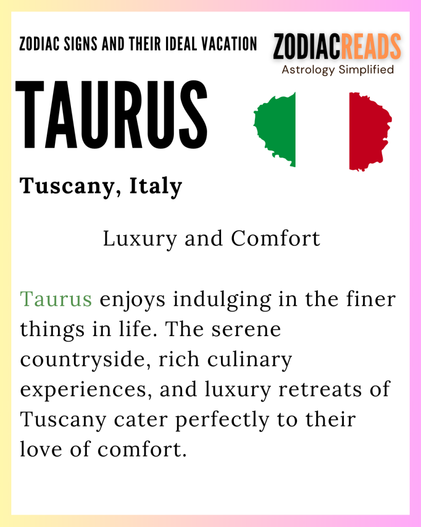 Zodiac signs and vacation 12 Taurus and vacation