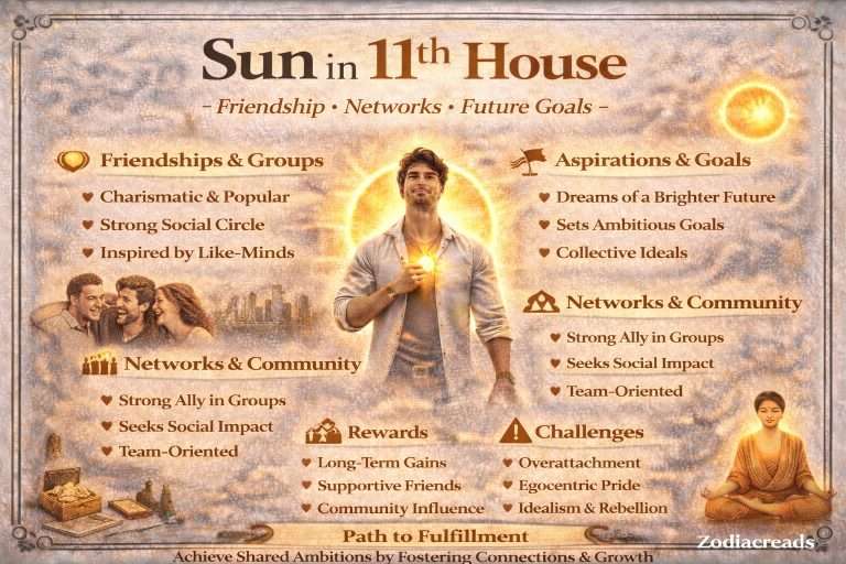 sun in 11th house