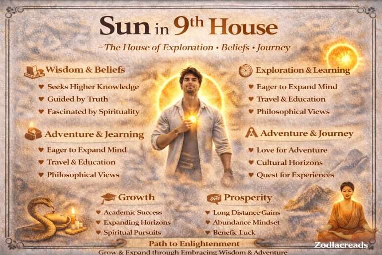sun in 9th house