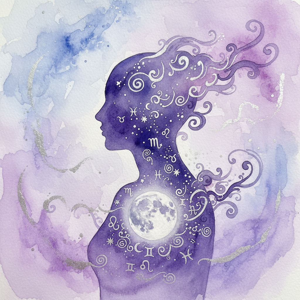 Artistic representation of emotional world for Moon sign astrology