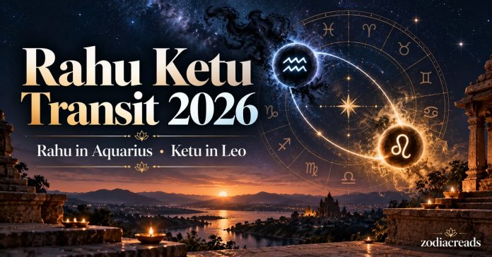 Rahu Ketu Transit 2026_ Celestial Zodiac Banner Rahu Ketu Transit 2026_ Celestial Zodiac Banner